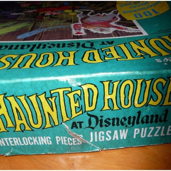 VTG Walt Disney Haunted House At Disneyland Jigsaw Puzzle Complete Mansion RARE - Picture 11 of 16